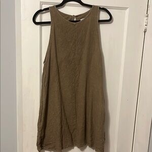 ZARA Sleeveless Tan Women's mini dress